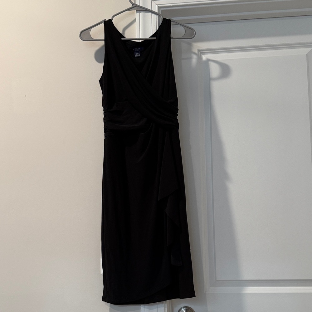 Chaps Black Asymmetrical Dress